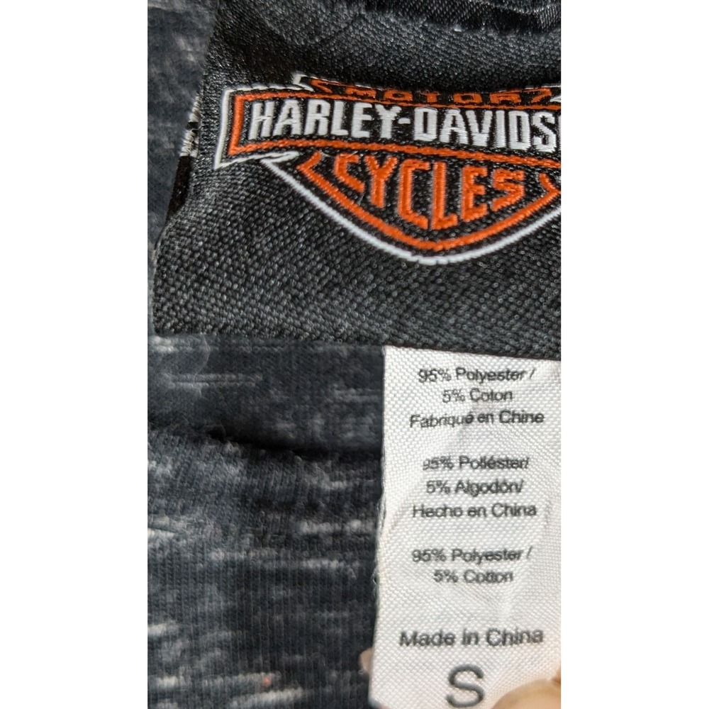 Harley Davidson Women's Tank Top S Scull Motorcycle Biker Boston Grunge Goth - Picture 7 of 7